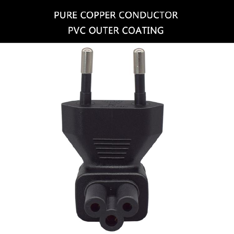 EU Power Conversion Adapter from EU4.0MM to IEC320 C5 Connection for Consumer Electronics