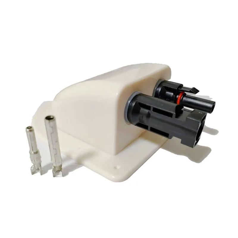 

ABS UV Resistance Dual Cable Entry Housing Photovoltaic Connector Waterproof Box for Solar Project білий