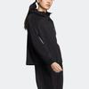 adidas Foc Kn Jkt Long-Sleeve Hoodie Jacket with Logo Print for Women, Black
