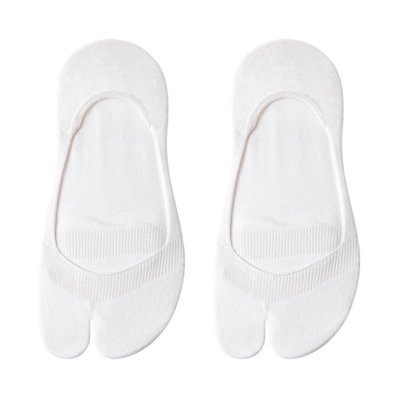 

Women s Spring and Summer Cotton Invisible Non Slip Breathable Mesh Boneless Wicking Two Toe Boat Socks 1 pair