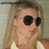 Vintage Octagon Punk Sunglasses Women  Luxury Brand Metal Frame Steampunk Polygon Sun Glasses For Ladies Fashion Eyewear