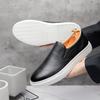 Fashion Comfortable Mens Soft-Soled Handmade Slip-On Flats Versatile Casual Loafers Business Formal Leather Shoes Leisure Walk Moccasins