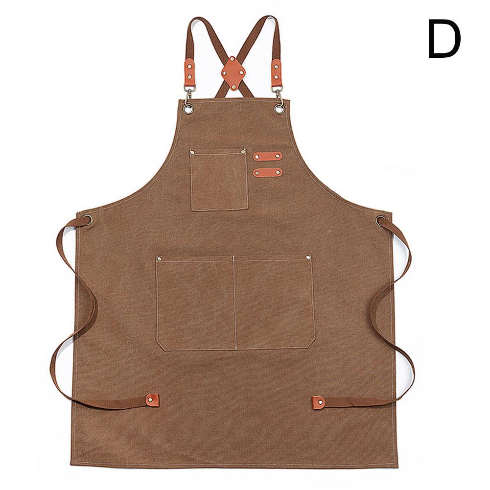 Professional Grade Chef Apron for Kitchen BBQ&Grill Canvas Apron Waterproof Oil Resistant Apron Waiter Work Uniform