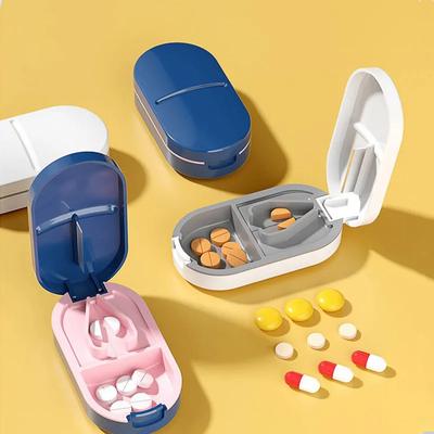 1pcPill Cutter,Pill Splitter For Cutting Small Pills OrLarge Pills In Half,Cuts Pills,Tablets,Stainless Steel Blade Travel Sized