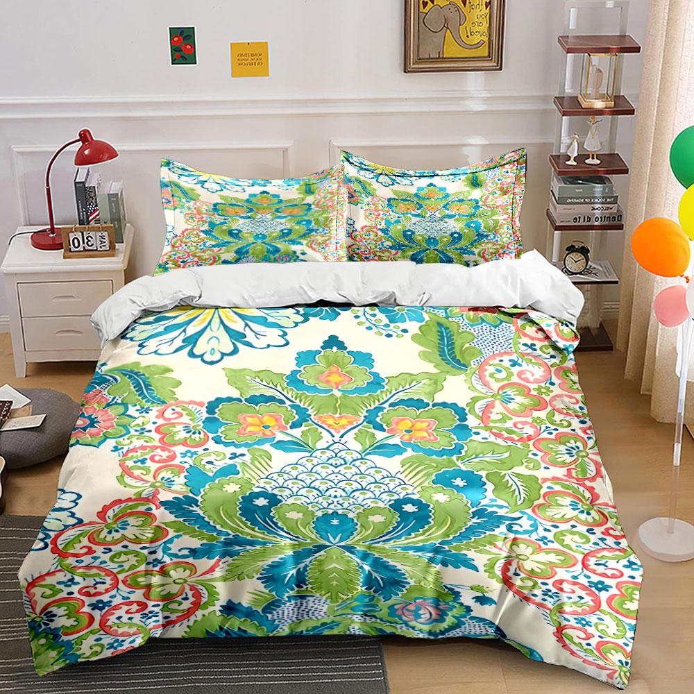 

Floral and paisley motifs. Bedding sets Duvet cover sets Duvet covers Pillowcases(1 * Duvet Cover 2 * Pillowcases, without duvet insert) 135x200cm