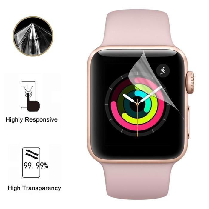 Screen Protector for Watch Series 3 - 42mm [6 Pack] Ultra Thin Resistant Protective Plastic Film Phonillico