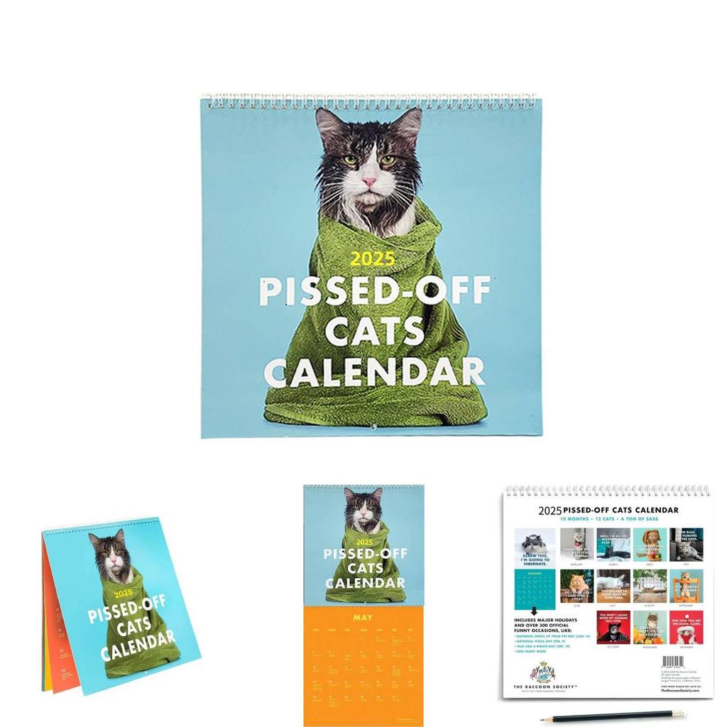 2025 Pissed-off Cats Calendar Stylish Gift Choice For Cat Enthusiasts And Collectors