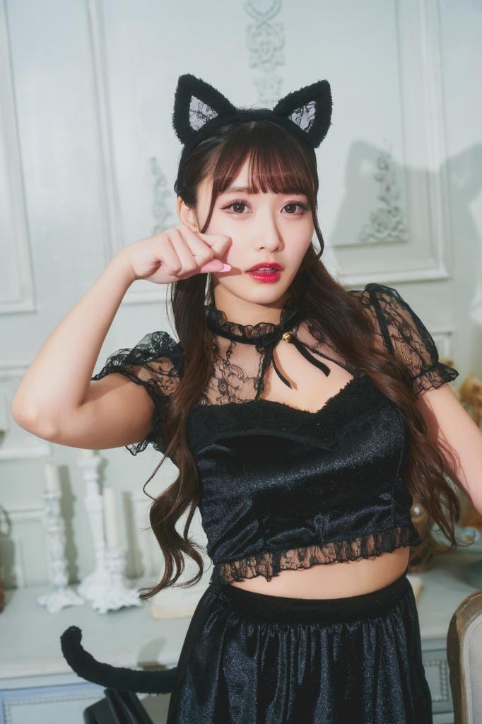 Clearstone GLOWHOLIC Halloween Cosplay Costume Girly Cat for Women, Black