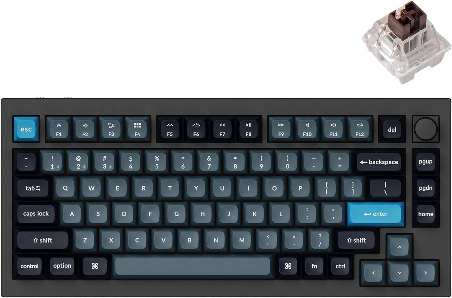 

Q1 Pro Custom Wireless Custom Mechanical Keyboard Knob Swap Compatible Keychron K Pro Mechanical та Bluetooth Windows Linux K Pro Mechanical коричневий