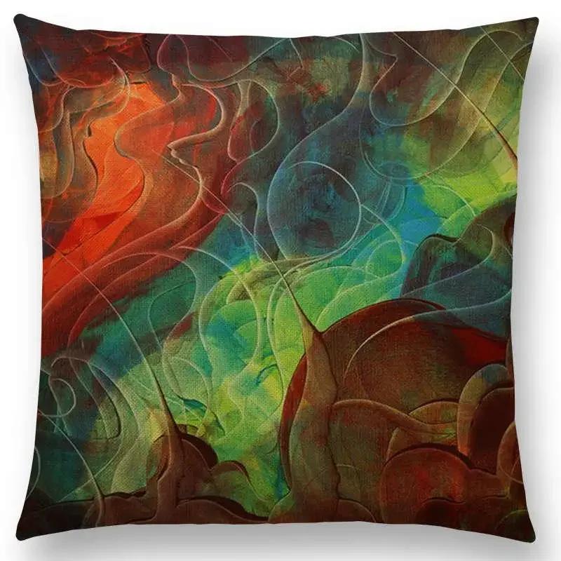 Neuankömmling Abstrakt Gedruckt Flexibel Freiheit Wunderschöne Elegante Linien Farbenfroh Herrlich Layering Kissenbezug Sofa Wurfkissen