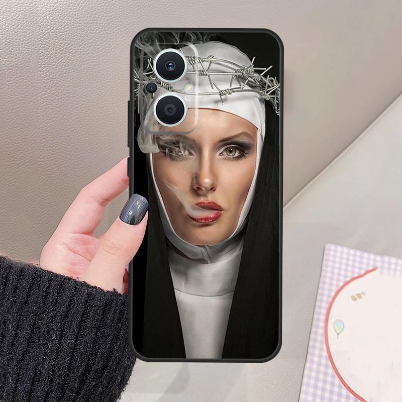 Sister Style Nun Sexy Girl Funda For OPPO Reno 10 11 12 13 14 Pro 8 7 Lite 11F 12F 13F 14F OPPO Find X8 X5 X6 X9 Pro Case