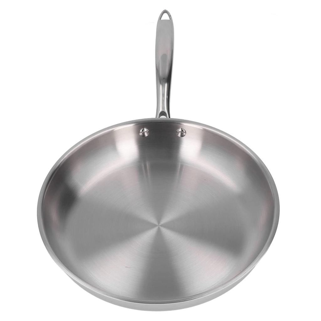 Easy-to-clean, Non-stick Frying Pan with a Long Handle, Stainless Steel Cookware (28cm)
