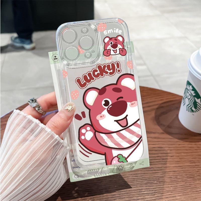 Good Luck Bear Transparent Case for iPhone 17/16/14PRO/MAX/13/12/11