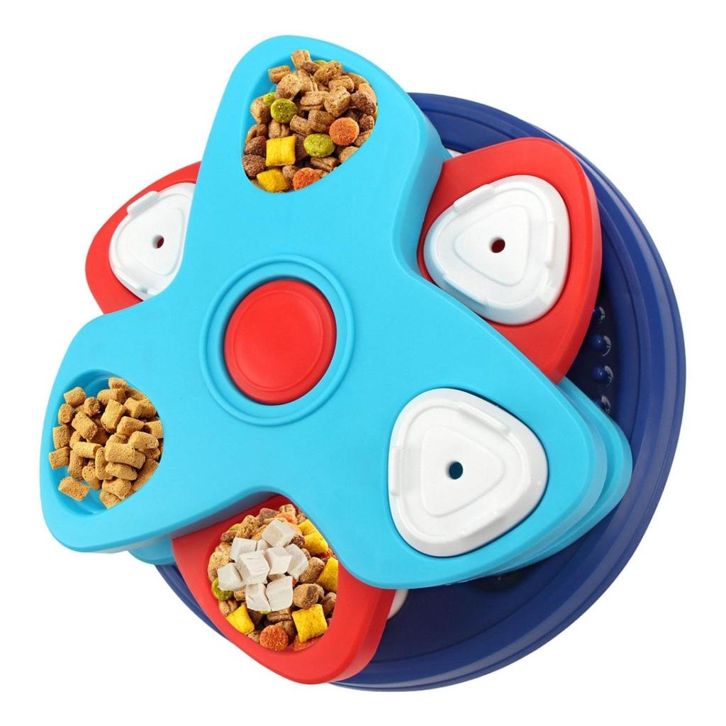 Pet Dog Slow Feeder Dog Bowl, New Dogs Puzzle Enrichment Funny Toy Rotating Plate, Multiple To Suit Small Medium And Large Dogs