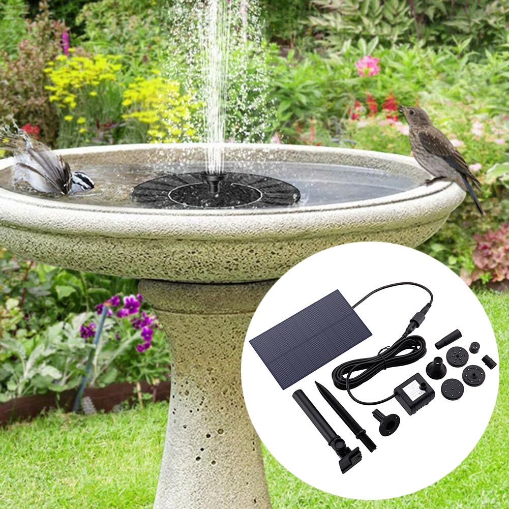 1.5W Solar Fountain Solar Powered Water Fountain Pump Solar Fountain Pump Kit for Bird Bath Ponds Garden Fish Tank and Outdoor