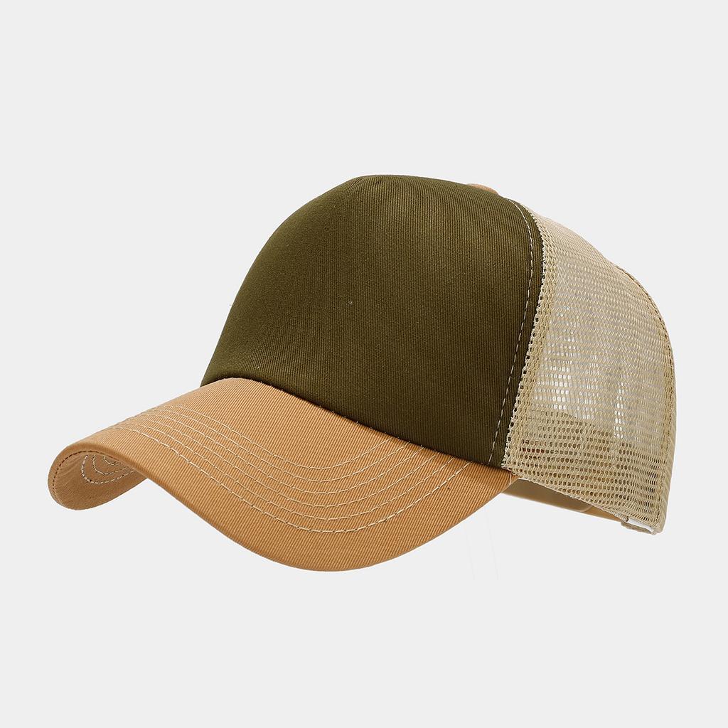 High Quality Low MOQ 5 Panel Unisex Blank Trucker Hats Cotton Fabric Adjustable Size Curved Brim Mesh Baseball Trucker Cap