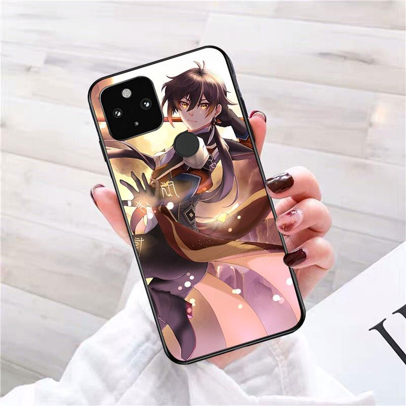 Zhongli Genshin Impact Phone Case for Google Pixel 7 Pro 7 6A 6 Pro 5A 4A 3A Pixel 4 XL Pixel 5 6 4 3 XL 3A XL 2 XL