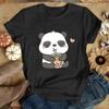 Cute Panda Tees Women Casual Short Sleeve Clothes Streetwear Tops Fashion Hip Hop Clothing Women T Shirts