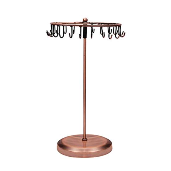 23 Hooks Rotating Necklace Display Holder Pendant Bracelet Jewelry Stand Rack