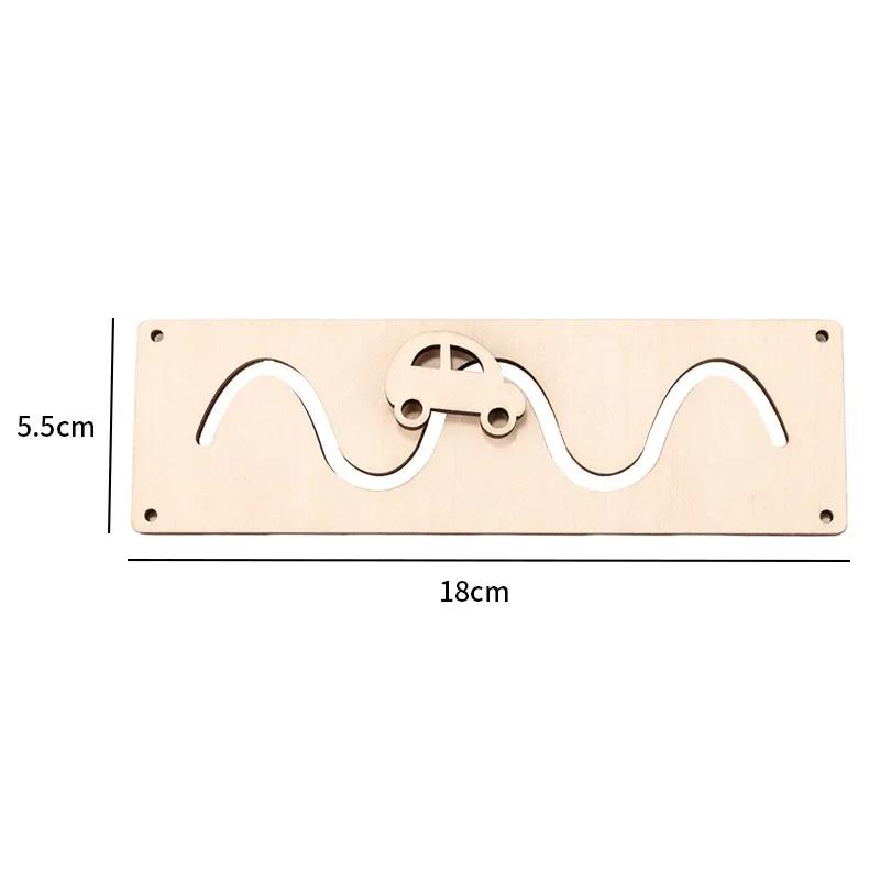 Dřevěná DIY aktivní deska pro děti Montessori odemykací západka dveří párovací puzzle Hračky pro rané vzdělávání a rozvoj dovedností pro děti