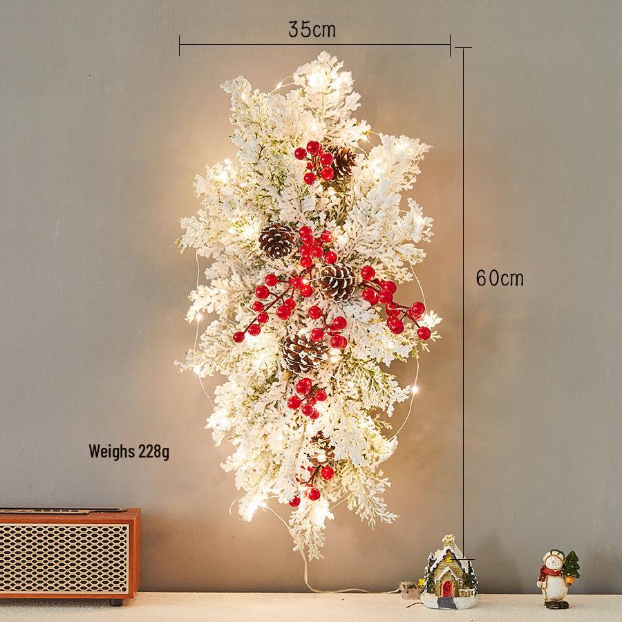 Weihnachtsszene Rattan Treppen- und Türhängekranz Ornament für Kamin, Einkaufszentrum, Hotel