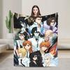 Ichigo Orihime Uryu Blanket Bleached Camping Flannel Throw Blanket For Living Room Super Soft Custom Diy Quality Bedspread Gift