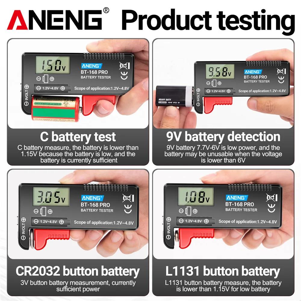 ANENG BT-168D Mini Digital Equipment Internal  Battery Tester Checkered Charge Indicador De Capacity Bateria Diy Electronic Test