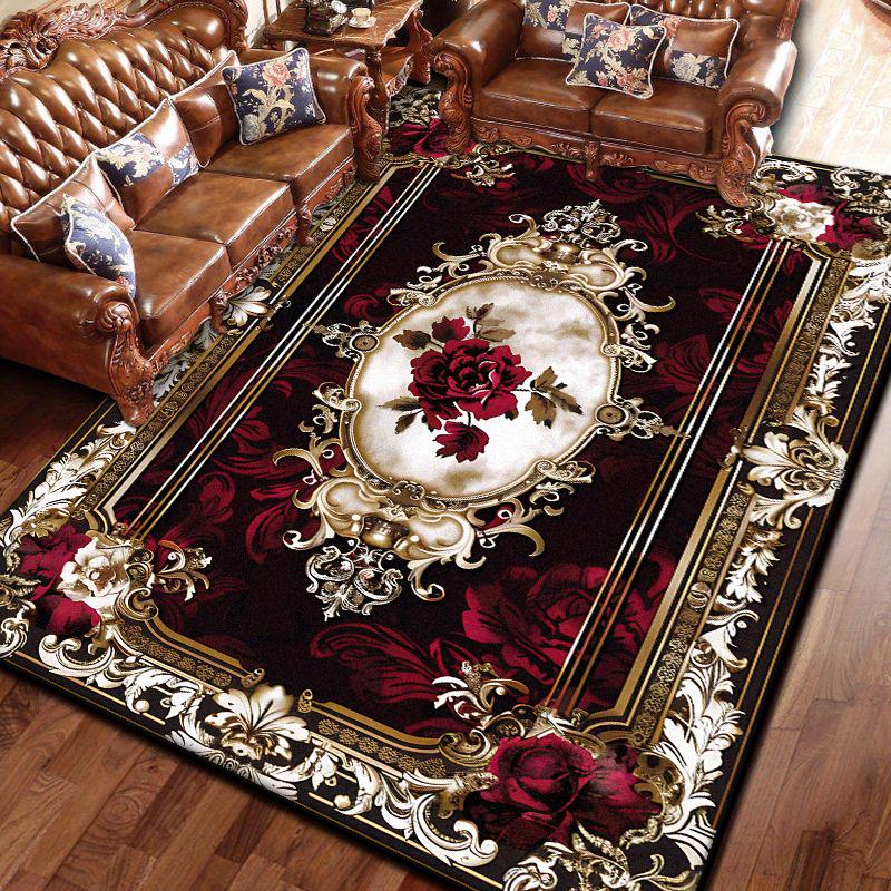 

Европейский ретро ковер для спальни, большая площадь, гардеробная, гостиная, нескользящие напольные коврики, ковер, гостиная, украшение дома, ковры для диванной зоны 200*250cm
