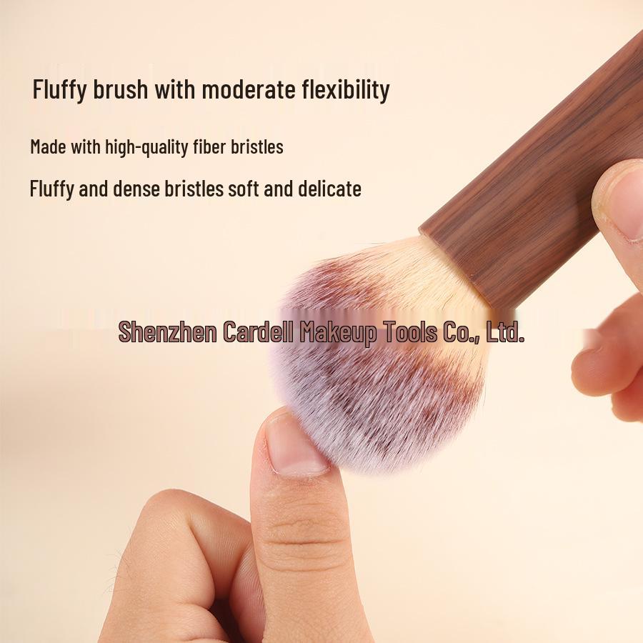 Compact Chubby Nail Dust Brush - Log Style Powder & Blush Brush for Hair Sweep and Makeup Application