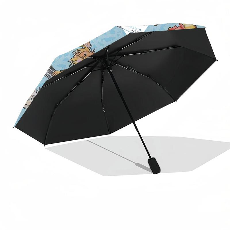 1pc Dog-themed illustration Umbrella with Plastic Handle,Compact & Stylish,Cartoon Pattern,Outdoor UmbrellaPT412