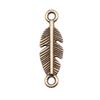 Feather Charm Angle Connectors For Bohemian Style Jewelry Vintage Pendants