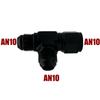 4AN 6AN 8AN 10AN 12AN Hose Tee Connector Fitting Male To Male Female Tee On Side Thread Fitting Adapter Junction Coupler Black