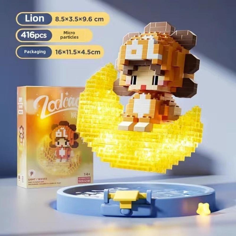 Illuminated Astronaut Astronaut Cartoon Doll Building Block Series Assembled Children's Toy Gift