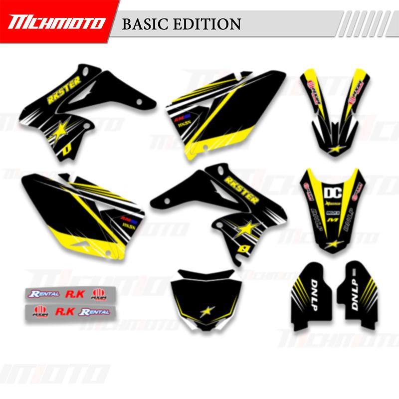 MCHMFG Full Graphics Backgrounds Decals Stickers Kits For SUZUKI RMZ250 RMZ 250 2010 2011 2012 2013 2014 2015 2016 2017 2018