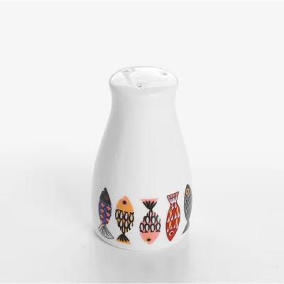 

European Style Danish Blue Fish 3 Hole 5 Hole Ceramic Spice Bottle Home Kitchen Supplies Pepper Cumin Barbecue Seasoning Bottle