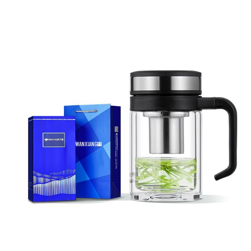 Wanxiang Double-Layer Glass Tea Infuser Mug
