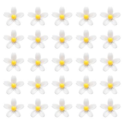CoCud Mini Harzblumen, 0,31" Durchmesser, Ultra kleine weiße Blumen für Puppenhäuser - (Verwendet: Feengarten, Puppenhaus-Dekoration, Gastgeschenk, Mikro