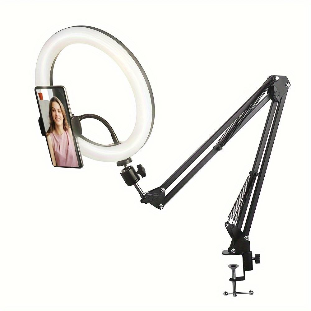10 Inch Led Selfie Ring Light With Phone Holder Table Arm Stand Photography Lamp For Live Broadcast Streaming