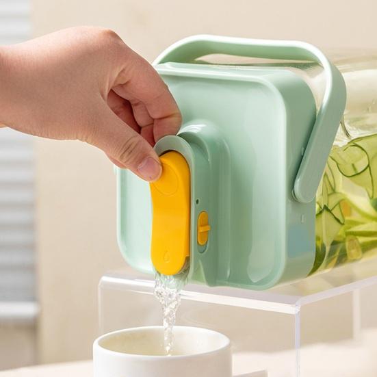 2.3L Cold Kettle Drink Dispenser with Spigot Leakproof Sealed Fruit Infuser Beverage Container for Fridge Seal Filter Faucet Outdoor Use