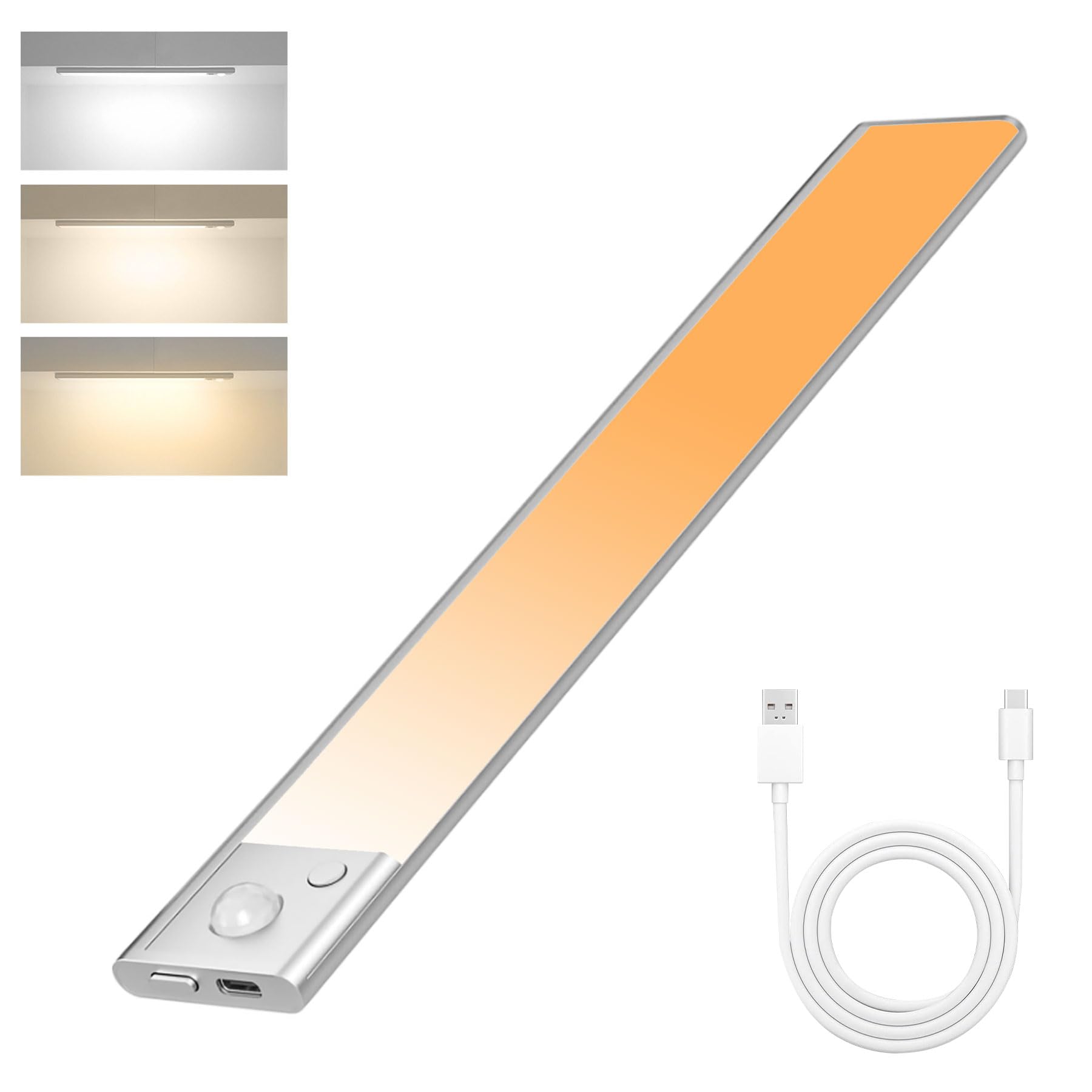 

DODOGOD Motion Sensor Light, LED, Rechargeable, Stepless Dimming, 3 Color Temperature Settings, Long Life, High Sensitivity, High Brightness, No