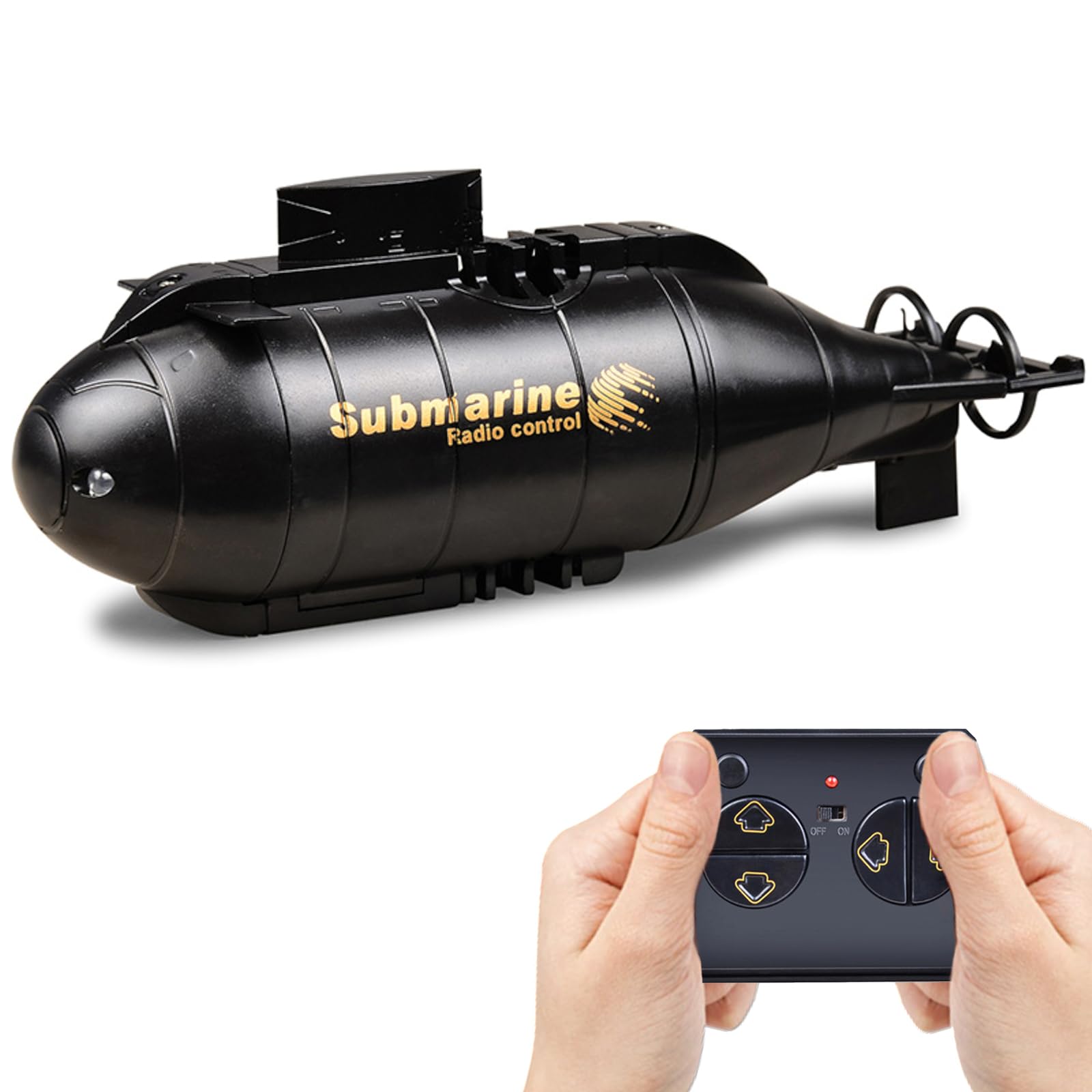 

7JI Мини Р/У Подводная лодка Мини Военная модель Пульт управления 6 направлений движения влево и Водонепроницаемая Подходит для бассейнов и аквариумов Игрушка Перезаряжаемая 8м