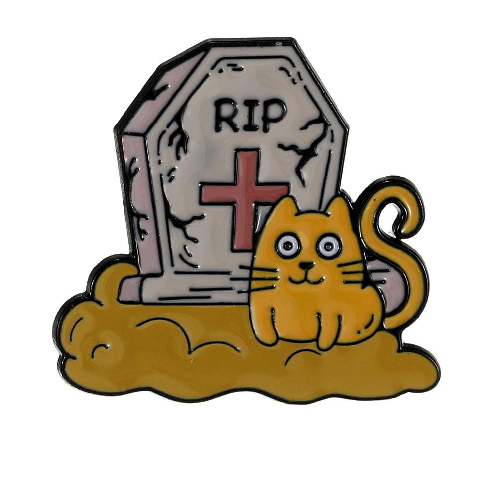 Funny Halloween Badge Creative Pumpkin and Ghost Brooches Horrible Skull Lollipop See You In Hell Spooky Enamel Pins
