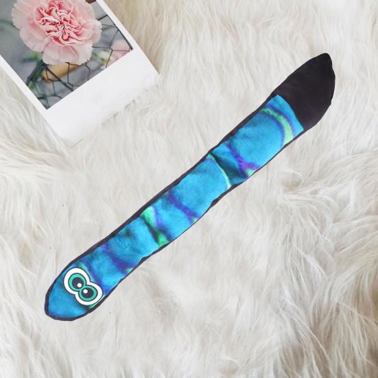 Snake Shape Dog Toy with Rattle Sound Teeth Grinding Squeaky Pet Toy Bite-Resistant Reduce Anxiety Pet Chew Toy for Dogs Cats