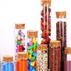 HOOTNEE 20pcs Small Glass Bottles with Cork Tea Storage Jars Mini Bottles Party Supplies Glass Wish Jars