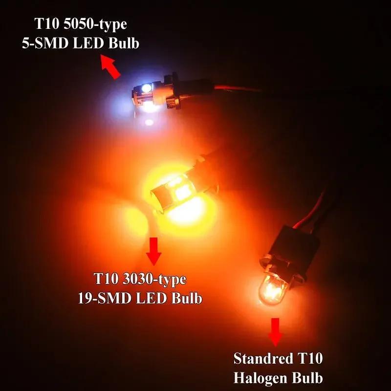 Car T10 12V LED Signal Light Orange Amber Light Position Parking City Lights T10 168 194 2825 W5W 19SMD LED Bulb 2pcs