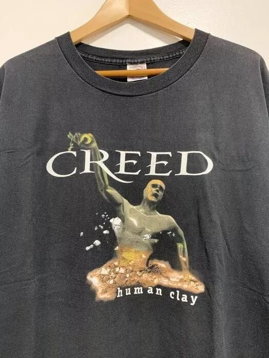 Creed Human Clay Band Черная хлопковая футболка унисекс с коротким рукавом Репринт S-5XL Футболка унисекс L