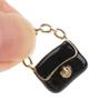 Black/White Dollhouse Miniature Metal Handbag DIY Toy Dollhouse Mini Metal Chain Bag  Children