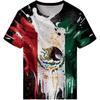 New Men's And Women's Short-sleeved T-shirt Aztec Mexico Shirt 3D Digital Printed Casual Short-sleeved Tops High Quality Tees