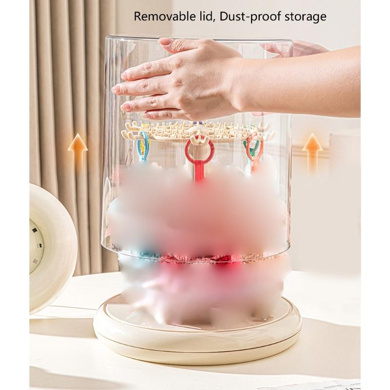 360 View Transparent Showcase With Rotating Base For Home Store Display ABS PET Construction Storage Stand