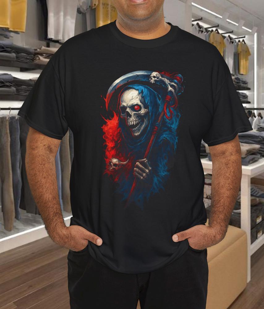 

Dual Flame Grim Reaper Graphic T-Shirt XL
